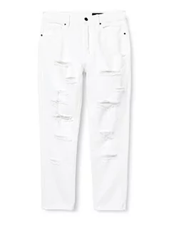 Spodnie damskie - Armani Exchange J51 dżinsy damskie ze średnim stanem, biały, 31W - grafika 1
