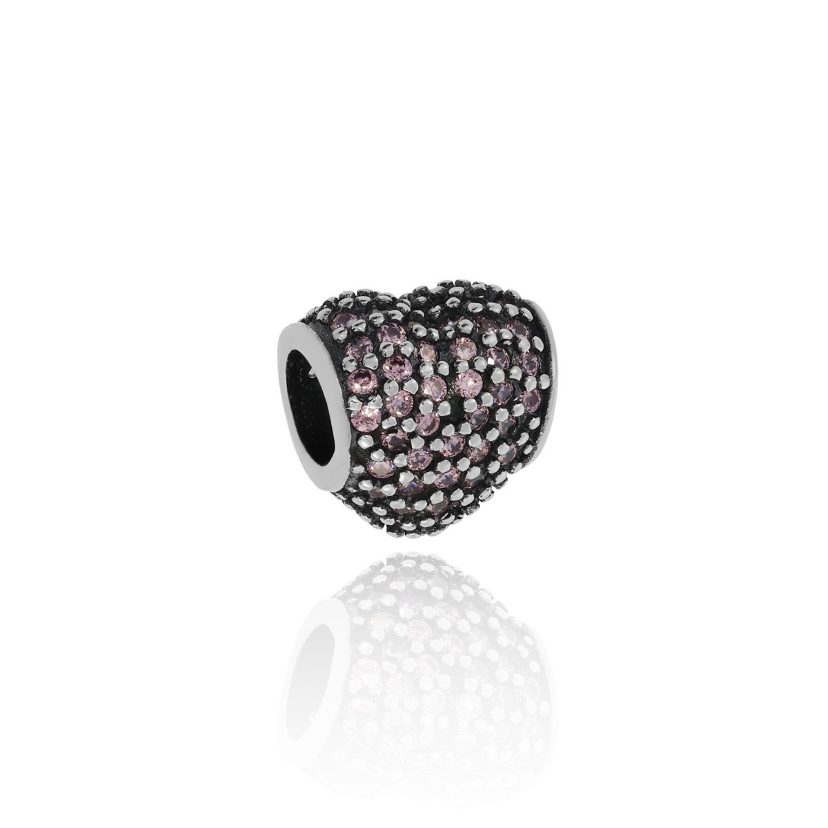 Srebrna zawieszka do bransoletki charms serce pr.925