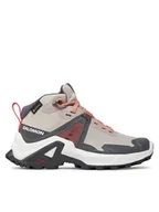 Buty trekkingowe dziecięce - Salomon Trekkingi X Raise Mid GORE-TEX L47071500 Różowy - miniaturka - grafika 1