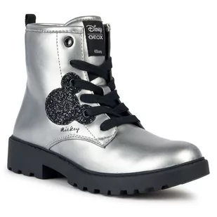 Trzewiki Geox Jr Casey J3620G 000NF C1009 M Dk Silver - Buty dla dziewczynek - miniaturka - grafika 1