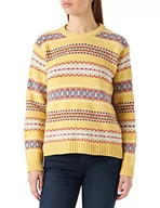 Swetry damskie - United Colors of Benetton Koszulka damska G/C M/L 1344e102y sweter, wielokolorowy żółty 75d, M - miniaturka - grafika 1
