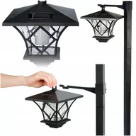 Lampy ogrodowe - LAMPA SOLARNA LED 150CM LAMPION LATARNIA WISZĄCA WBIJANA CZUJNIK ZMIERZCHU - miniaturka - grafika 1