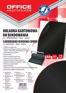 Office Products Okładki do bindowania A4 kartonowa 100 sztuk czarna błyszcząca PBS Connect Polska - Szkolne artykuły papiernicze - miniaturka - grafika 1