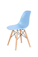 Krzesła - King Home Krzesło 46x54x81cm DSW Wood jasno-niebieskie K-130.L.BLUE.12.DSW - miniaturka - grafika 1