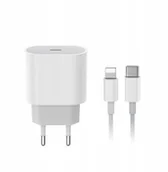 Ładowarki do telefonów - Åadowarka sieciowa 20W + kabel USB C / Lightning PD20W - miniaturka - grafika 1