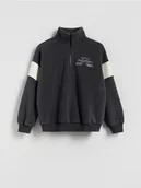 Bluzy dla chłopców - Reserved - Bawełniana bluza - ciemnoszary - miniaturka - grafika 1