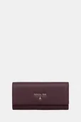 Portfele - Patrizia Pepe portfel skórzany damski kolor bordowy CQ0215 L001 - miniaturka - grafika 1