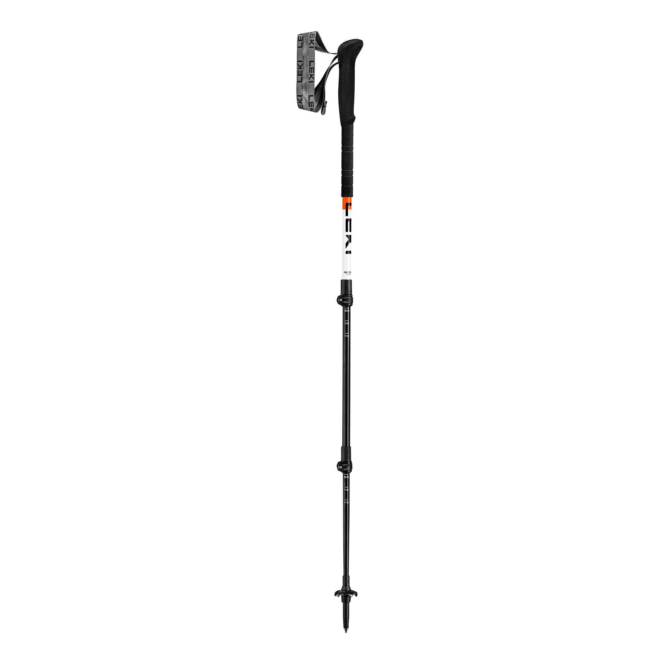 Kijki trekkingowe Leki Skysolo, white-black-neonorange, 110 - 145 cm