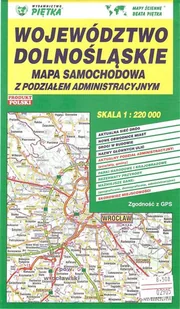 Województwo Dolnośląskie 1:220 000 mapa samoch. - Wydawnictwo Piętka - mapa - Obcojęzyczne przewodniki, mapy i atlasy - miniaturka - grafika 1