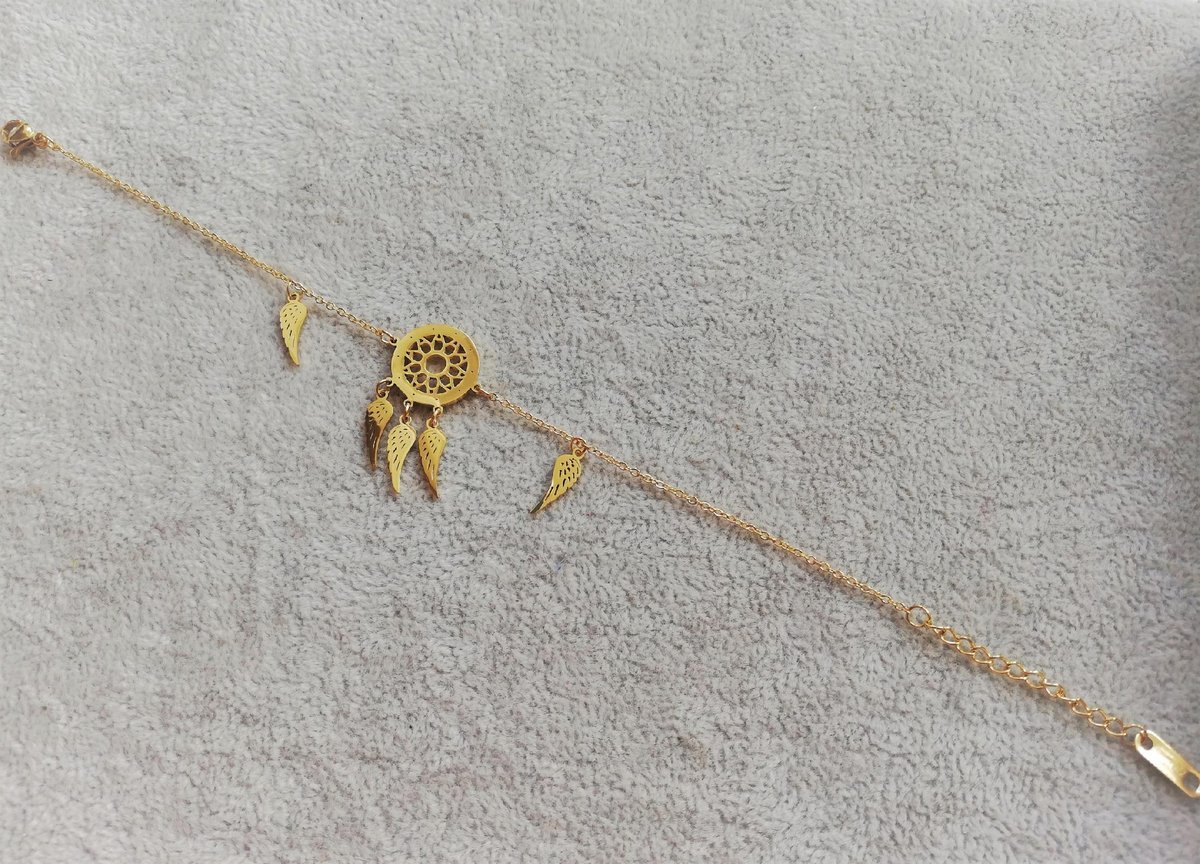 Bransoletka Łapacz Snów Złota Stal Na Rękę