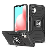 Etui i futerały do telefonów - Wozinsky Ring Armor pancerne hybrydowe etui pokrowiec + magnetyczny uchwyt Samsung Galaxy A32 4G czarny - miniaturka - grafika 1