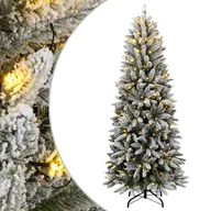 Choinki - vidaXL Sztuczna choinka, ośnieżona, 300 lampek LED, 240 cm - miniaturka - grafika 1