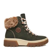 Botki damskie - Trzewiki Rieker CEO-X8647-54 Zielony - miniaturka - grafika 1