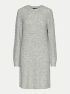 Sukienki - Pieces Sukienka dzianinowa Ellen 17126082 Szary Regular Fit - miniaturka - grafika 1
