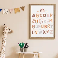 Wyposażenie pokoiku dziecięcego - Plakat dla dzieci alfabet boho III - miniaturka - grafika 1