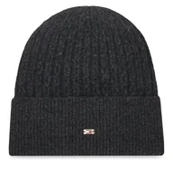 Czapki damskie - Czapka Tommy Hilfiger Th Cable Enamel Flag AW0AW17776 Czarny - miniaturka - grafika 1