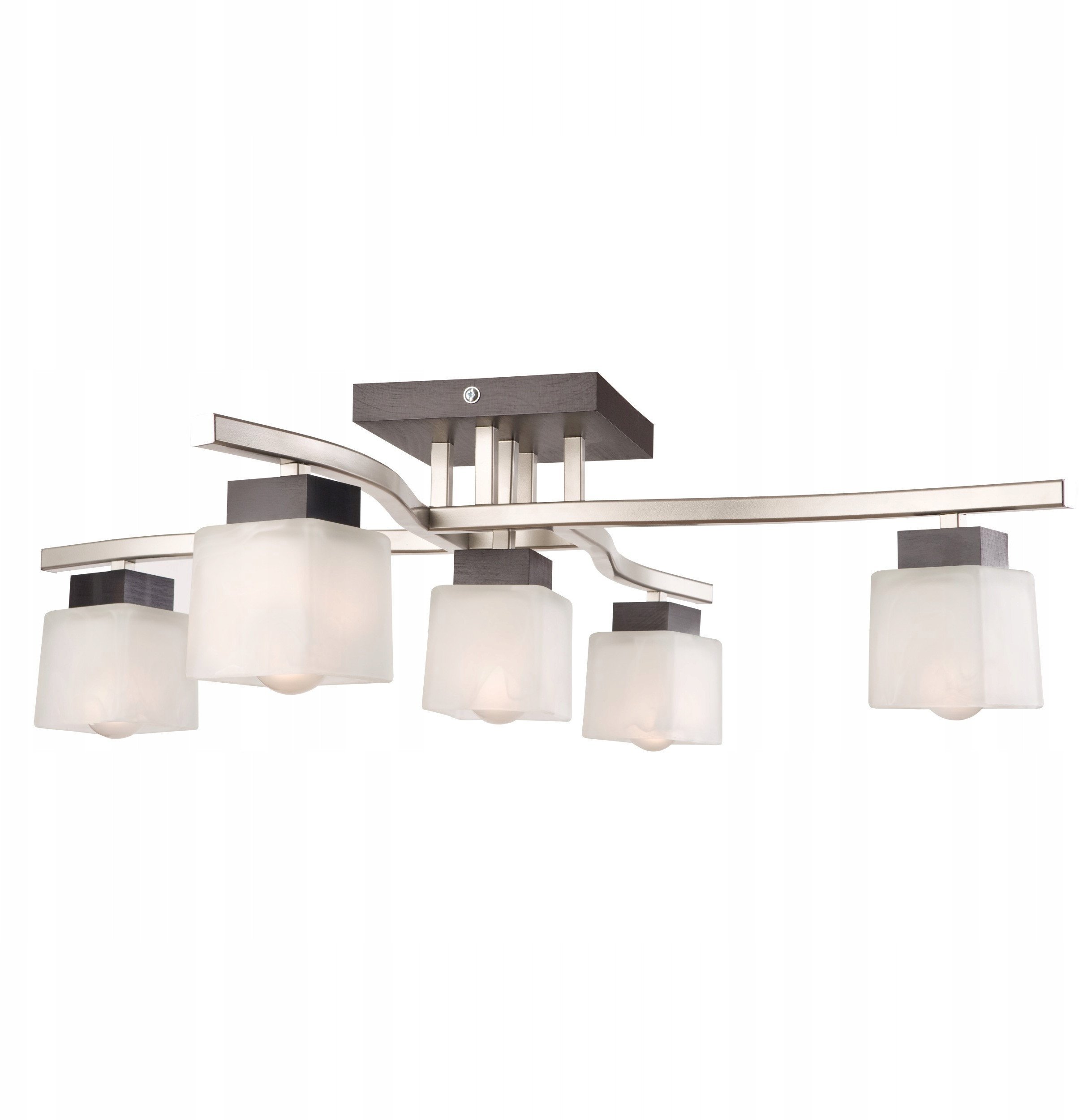 Lamkur Dana 10502 plafon lampa sufitowa 5x40W E14 wenge/biały