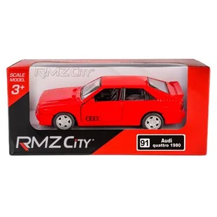 RMZ City Audi Quattro Coupe (1980-1991) czerwony w skali 1:35 Daffi - Samochody i pojazdy dla dzieci - miniaturka - grafika 1