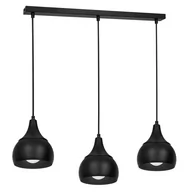 Lampy sufitowe - Luminex Aktan 3375 Lampa wisząca zwis 3x60W E27 czarny - miniaturka - grafika 1