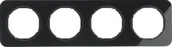 Klawisze i ramki - Berker Ramka potrójna poczwórna R.1 - szkło czarne - miniaturka - grafika 1