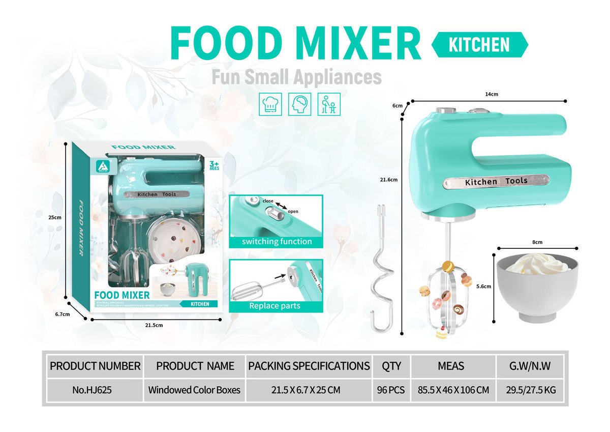 Mikser z Automatycznym Kręceniem i Zestawem Akcesoriów
