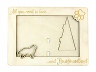 Ramki na zdjęcia - Nowofundland ramka na zdjęcie z psem grawer - miniaturka - grafika 1