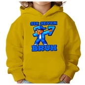 Bluzy dla dziewczynek - BLUZA DZIECIĘCA Z KAPTUREM 67 SIX SEVEN BRUH 134-140 DLA DZIECKA PREZENT - miniaturka - grafika 1