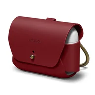 Inne akcesoria audio-wideo - ELAGO Skórzane Etui Case na AirPods Pro 2 i AirPods Pro, Czerwony - miniaturka - grafika 1