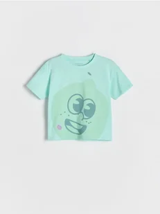 Reserved - T-shirt z nadrukiem - niebieski - Bluzki dla niemowląt - miniaturka - grafika 1