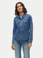 Koszule damskie - Vero Moda Koszula jeansowa Jennie 10313726 Granatowy Regular Fit - miniaturka - grafika 1