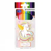 Przybory szkolne - Starpak Kredki ołówkowe Unicorn 490919 12 kolorów - miniaturka - grafika 1