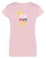 Koszulki i topy damskie - T-Shirt damski kolorowy nadruk SUMMER r.XL - miniaturka - grafika 1