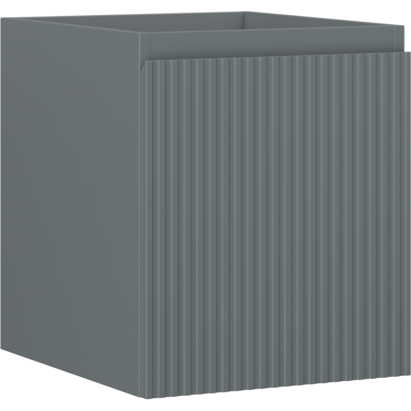 Mexen Rivel szafka łazienkowa podumywalkowa 40 cm, 1 szuflada, ryflowana , szara mat - 91A20-04047-1-BF66