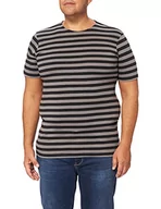 Koszulki męskie - Urban Classics Męski t-shirt Stripe Tee, Asphalt/czarny., 3XL - miniaturka - grafika 1