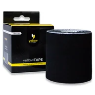 Akcesoria do rehabilitacji - yellowTAPE Taśma Do Kinesiotapingu 7,5cm Czarny - miniaturka - grafika 1