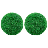 Sztuczne kwiaty - vidaXL Kule sztucznego bukszpanu, 2 szt., 35 cm 315480 - miniaturka - grafika 1