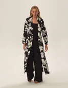 Bielizna nocna - Szlafrok damski Jua - czarny S - miniaturka - grafika 1