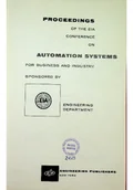 Biznes - Proceedings of the EIA Conference on Automation Systems for Business and Industry - miniaturka - grafika 1