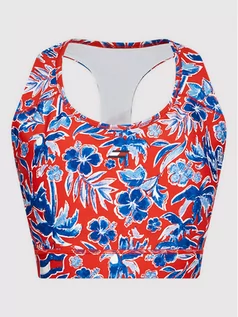 Biustonosze - Tommy Hilfiger Curve Biustonosz sportowy Mid Intensity Floral S10S101406 Czerwony - grafika 1