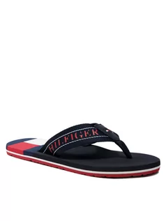 Klapki i japonki damskie - Tommy Hilfiger Japonki Th Flag Mens Beach Sandal FM0FM03919 Granatowy 40, 41, 42, 43, 44, 45, 46 - grafika 1