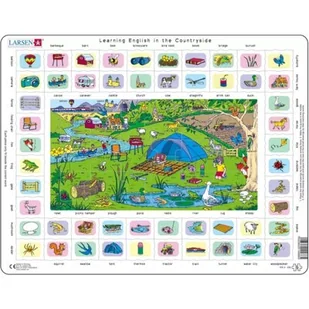 Puzzle 70 el. ramkowe maxi Learning English by the Countryside Larsen - Puzzle - miniaturka - grafika 1