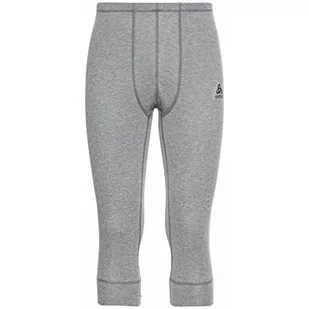 ODLO Męskie legginsy Bl Bottom 3/4 Active Warm Eco szary Steel Grey Melange L 159132 - Legginsy - miniaturka - grafika 1