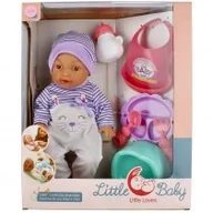 Lalki dla dziewczynek - Lalka Bobas 30 cm z akcesoriami MEGA CREATIVE 524016 - miniaturka - grafika 1