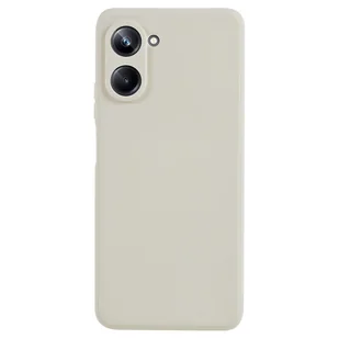 Dla Realme 10 4G Prosta krawędź Miękkie etui na telefon TPU Obiektyw Precyzyjne wycięcie Candy Color Osłona ochronna Biały/biały Style F Realme 10 4G - Etui i futerały do telefonów - miniaturka - grafika 1