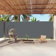 Pawilony ogrodowe - vidaXL Zwijana markiza boczna, antracytowa, 220x1000 cm vidaXL - miniaturka - grafika 1