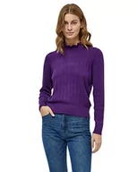 Swetry damskie - Peppercorn Damski sweter z falbanką Tana, Imperialna purpurowa, L - miniaturka - grafika 1