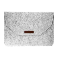 Torby na laptopy - Etui na tablet i laptop 15'', filc z miekkim w dotyku wnetrzem - szary - miniaturka - grafika 1