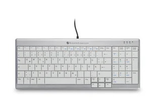 BakkerElkhuizen UltraBoard 960 Standard Compact klawiatura USB QWERTZ Swiss Srebrny, Biały BNEU960SCCH BNEU960SCCH - Klawiatury - miniaturka - grafika 1