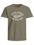 Koszulki męskie - Jack & Jones Koszulka w kolorze khaki - miniaturka - grafika 1
