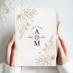 PLANER ślubny Organizer Dla Panny Młodej Listki Boho - Planery - miniaturka - grafika 1